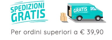 Spedizioni gratuite per spese superiori a € 29,90